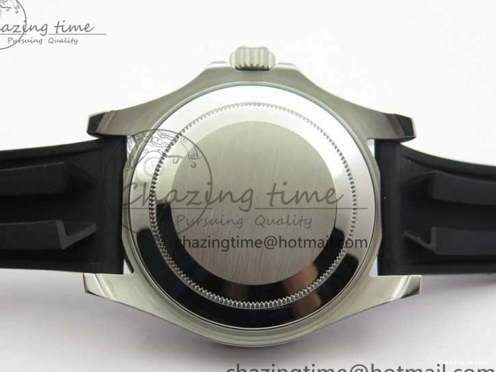 0416 Yacht-Master 116655 ARF SS Custom Made Black Ceramic Bezel on Oysterflex Rubber Strap A HighPerformance 3064